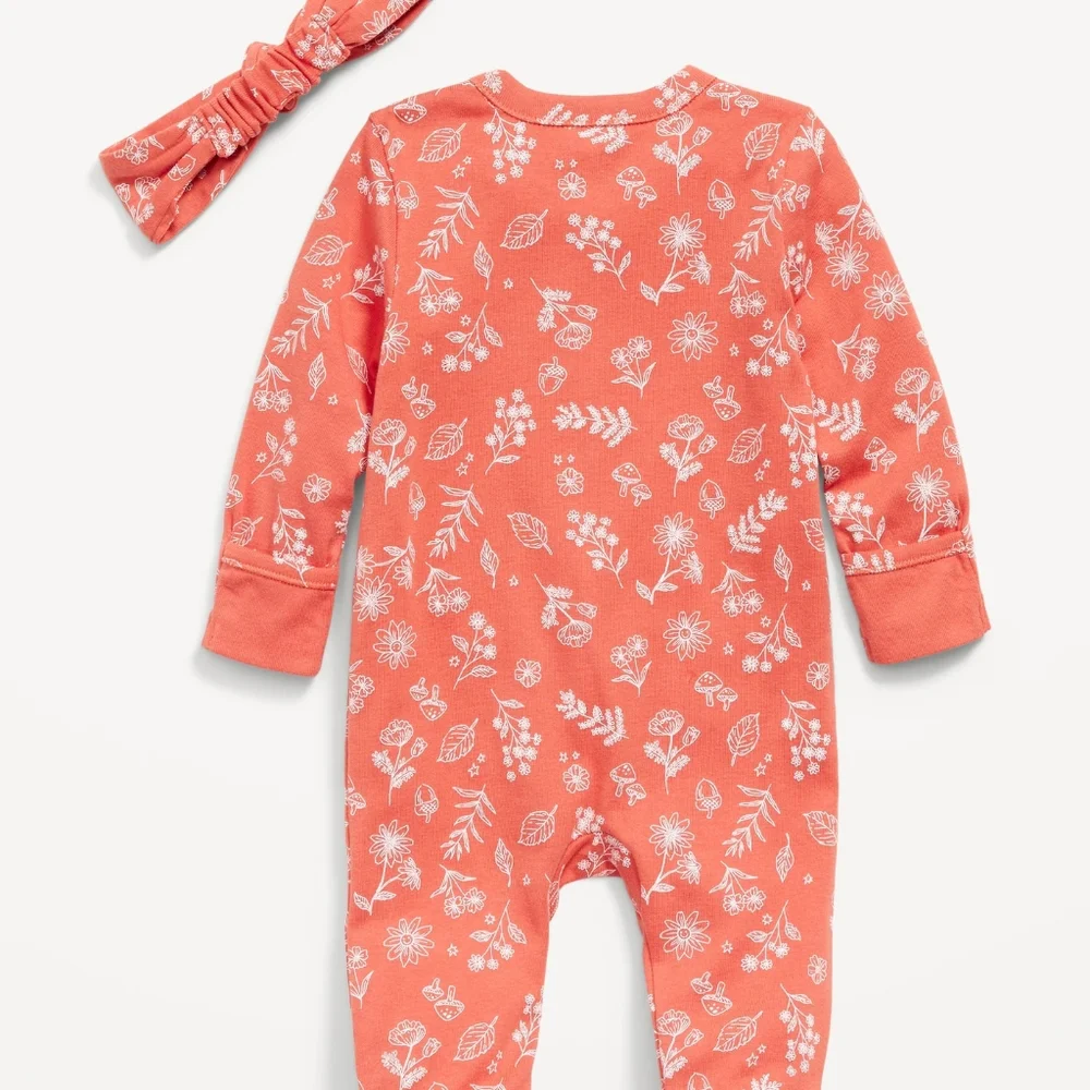 NWT Old Navy Sleeper One Piece With Headband